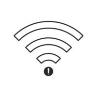 no hay vector de icono inalámbrico wifi. sin icono de conexión wi-fi. sin conexiones inalámbricas