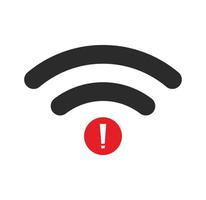 no Wifi wireless icon vector. no wi-fi connection icon.  No wireless connections vector