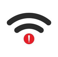 no Wifi wireless icon vector. no wi-fi connection icon.  No wireless connections vector