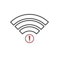 no Wifi wireless icon vector. no wi-fi connection icon.  No wireless connections vector