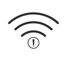 no Wifi wireless icon vector. no wi-fi connection icon.  No wireless connections vector