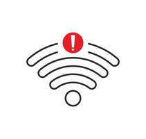 No wireless connections, no wifi icon sign vector black color