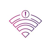 sin icono de conexión wifi, sin icono inalámbrico wifi vector