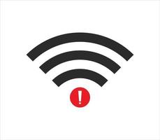 no Wifi wireless icon vector. no wi-fi connection icon.  No wireless connections vector