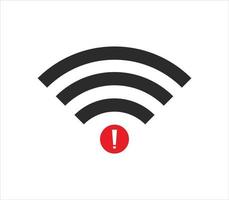 no hay vector de icono inalámbrico wifi. sin icono de conexión wi-fi. sin conexiones inalámbricas