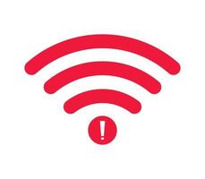 no Wifi wireless icon vector. no wi-fi connection icon.  No wireless connections vector