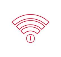 no wi-fi connection icon, no Wifi wireless icon vector
