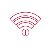 no wi-fi connection icon, no Wifi wireless icon vector