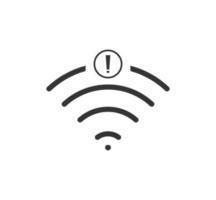 sin icono de conexión wifi, sin icono inalámbrico wifi vector