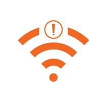 no hay wifi icono inalámbrico vector color naranja. sin icono de conexión wi-fi