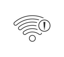 No wireless connections, no wifi icon sign vector