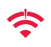 sin conexiones inalámbricas, sin vector de signo de icono wifi