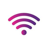 Wifi wireless signal icon sign vector gradient color