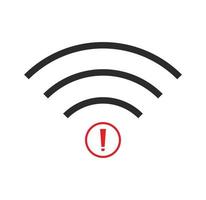 no Wifi wireless icon vector. no wi-fi connection icon.  No wireless connections vector