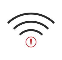 no Wifi wireless icon vector. no wi-fi connection icon.  No wireless connections vector