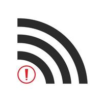 no Wifi wireless icon vector. no wi-fi connection icon.  No wireless connections vector