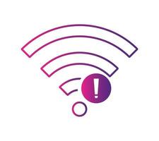 no Wifi wireless icon vector gradient color