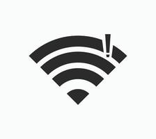 No wireless connections, no wifi icon sign vector