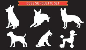 Dog pet animal silhouette. Good use for symbol, logo, web icon, mascot, or any design you want. vector