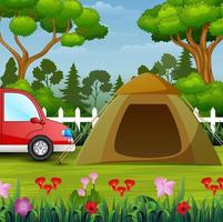 Summer vacation on the nature landscape vector