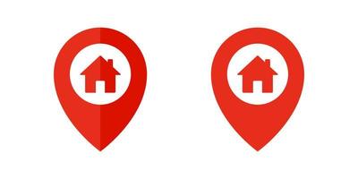 House Location Icon. Home address pointer Icon vector