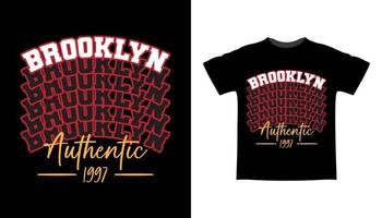 Brooklyn authentic typography t-shirt design vector