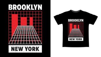 diseño de camiseta de tipografía de brooklyn nueva york vector