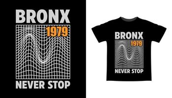 bronx mil novecientos setenta y nueve tipografía diseño de camiseta vector