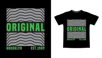 Original brooklyn typography with abstract shapes t-shirt design vector