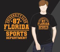 Florida sports typography t-shirt design vector