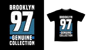 Brooklyn ninety seven typography t-shirt design vector