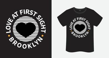 Love at first sight typography t shirt design vector