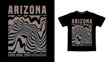 Arizona typography with abstract pattern t-shirt design vector