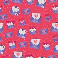 Simple seamless pattern. Letters with a declaration of love. vector