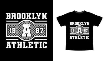 Brooklyn athletic typography t-shirt design vector