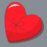 A box of chocolates in the shape of a heart. Day of love. vector