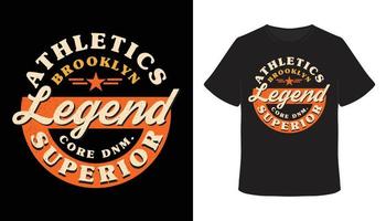 Athletics legend typography t-shirt design vector