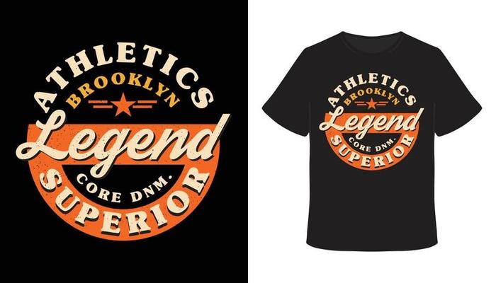 Athletics legend typography t-shirt design