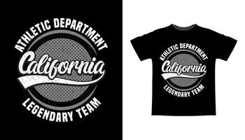 diseño de camiseta de tipografía del equipo legendario de california vector