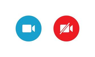 Video Call Icon Vector in Flat Style