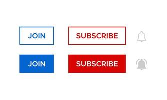 Join, Subscribe, and Bell Icon Vector