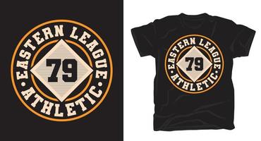 diseño de camiseta de tipografía de la liga oriental setenta y nueve vector
