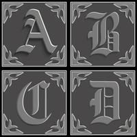 ALPHABET English capital letters vector