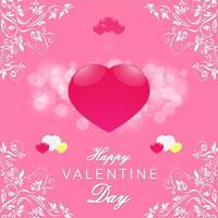 happy valentine day greeting card design vector