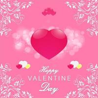 happy valentine day greeting card design vector