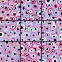 Seamless background with geometric pattern. Oval and circle shapes vector