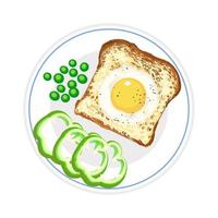 ilustración colorida del desayuno vector