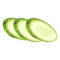 Sliced Cucumber Illustration vector