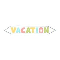 signo de letras de vacaciones vector