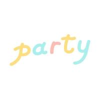 Party Lettering Sign vector